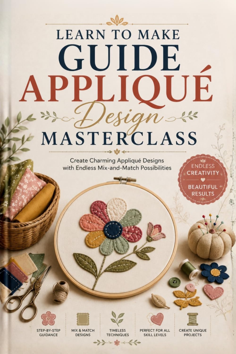 Learn to Make Guide Appliqué Design Masterclass: Create Charming Appliqué Designs with Endless Mix-and-Match Possibilities