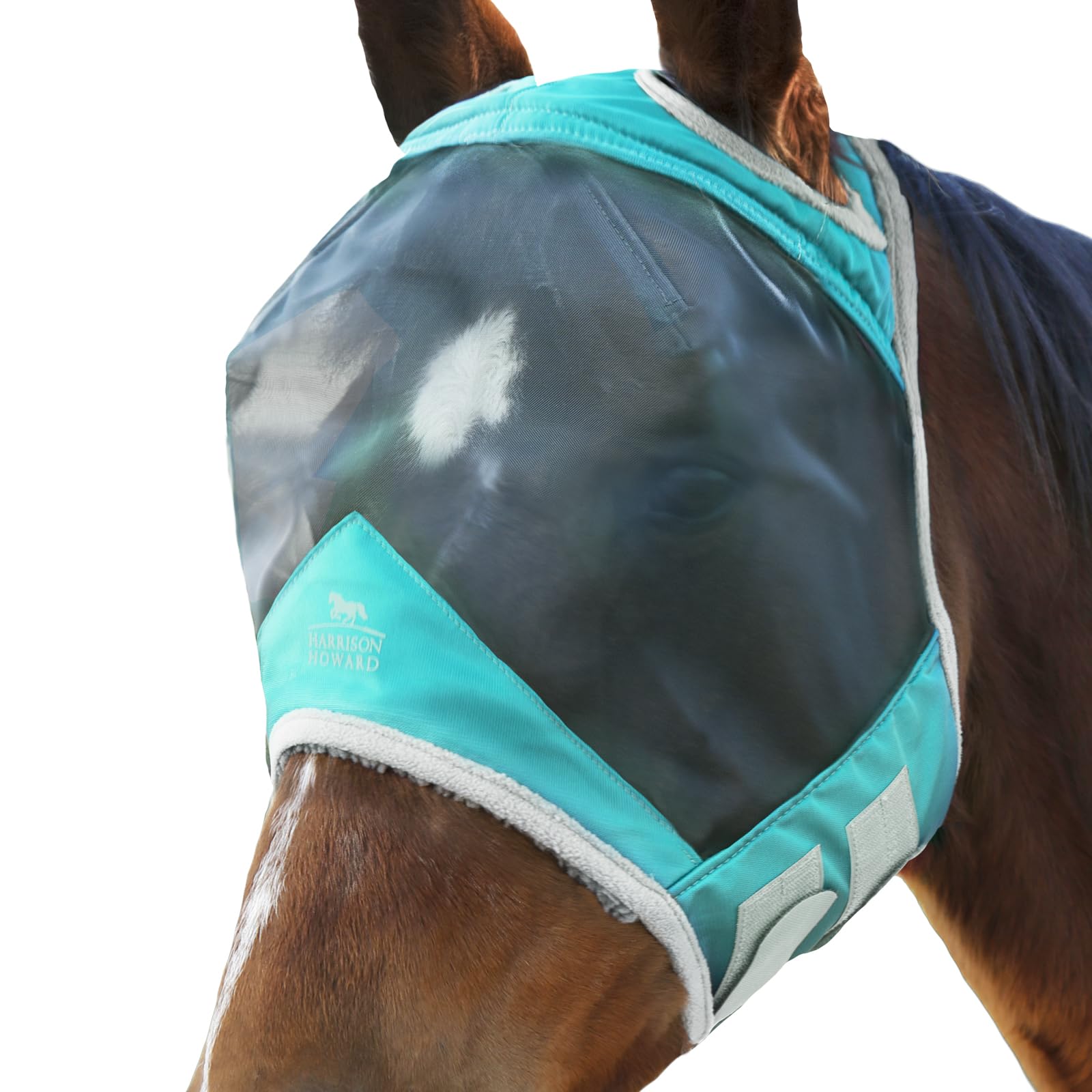 Harrison Howard CareMaster Pro Luminous Fly Mask Large Eye Space Standard Summer Mint XL