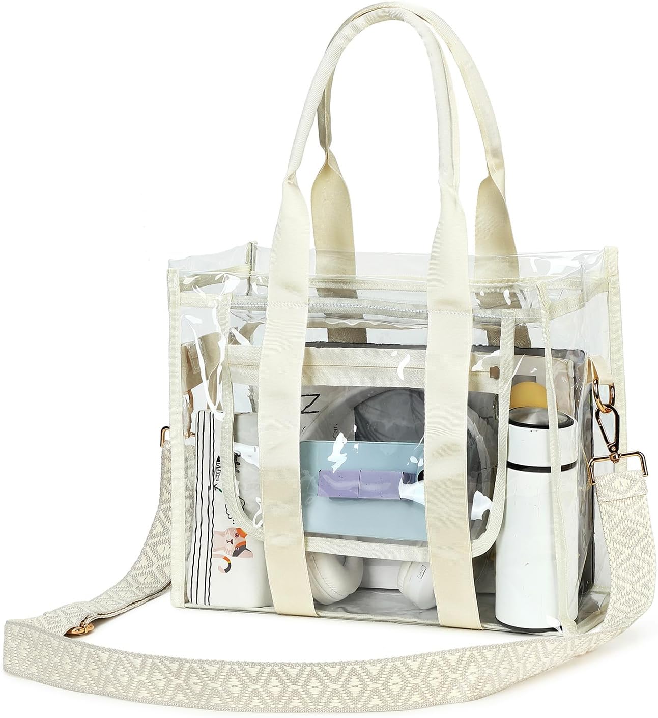 Clear Bags for Women Tote Bag, Crossbody Bag, Stadium Approved Clear Purse for Sports Events, Concert, Work & Beach - Image 7