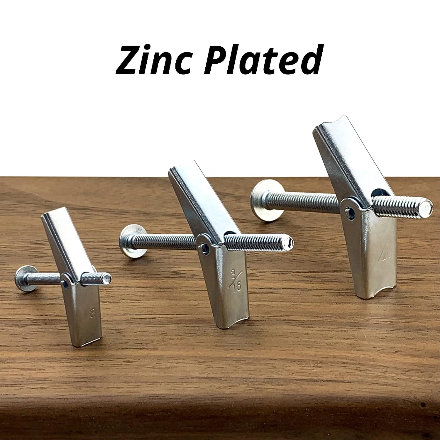 HASWARE Toggle Bolt 29 Pcs Zinc Plated Steel 1/8",3/16",1/4" and Wing Nut Assortment Kit for Hanging Heavy Items on Drywall