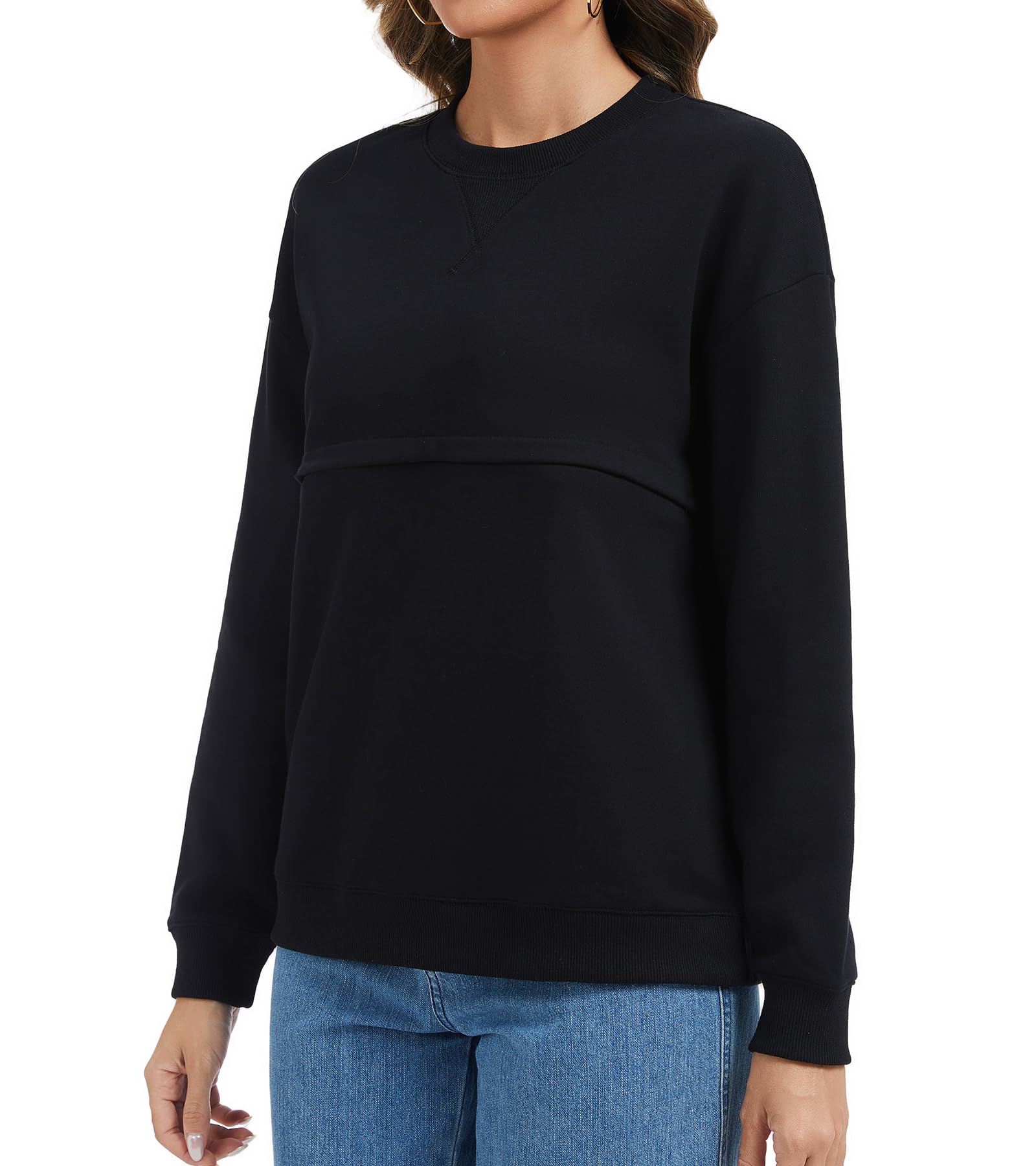 Sosolism Stillpullover für Damen Stilltop Reißverschluss Still Sweatshirt