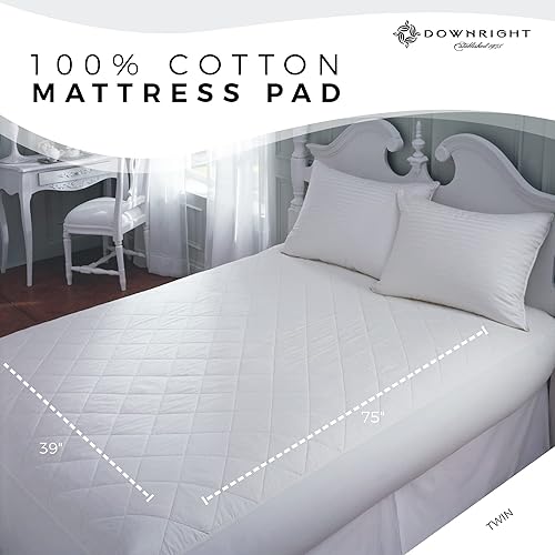 Miniatura 6 de Downright MP-T-COT-14 - Protector de colchón, tamaño individual 39x75