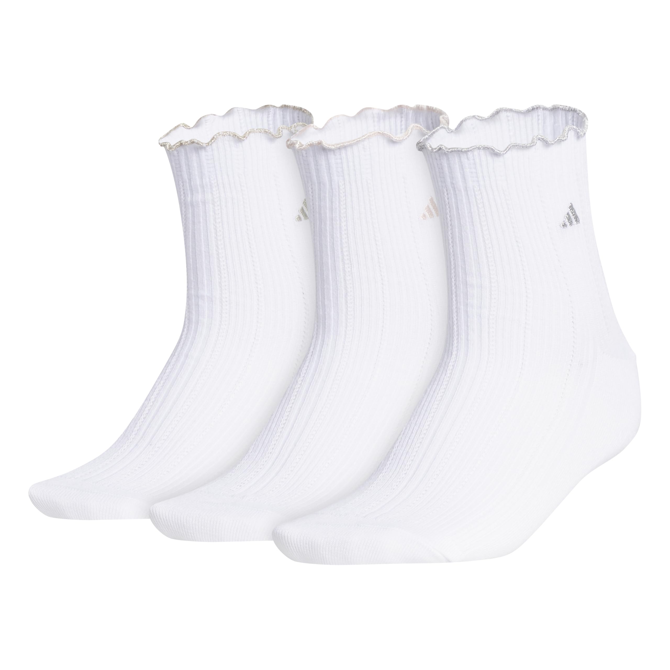 adidas Ruffle Quarter Ankle Socks 3-Pairs