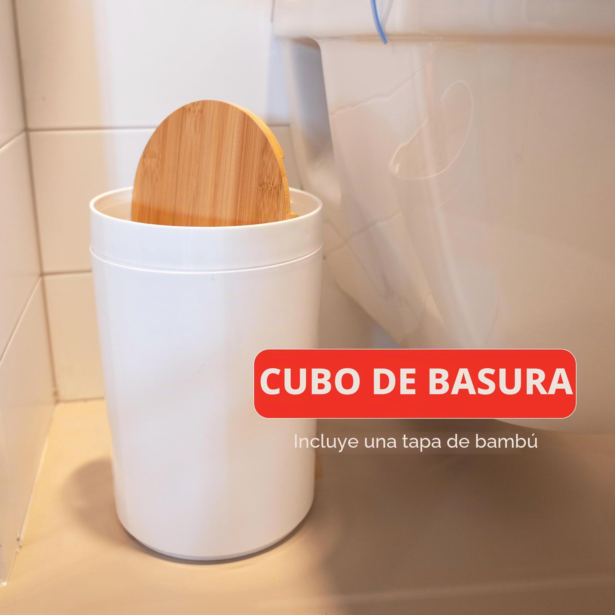 Alpina Set de baño y Aseo - Bamboo - 6 Piezas