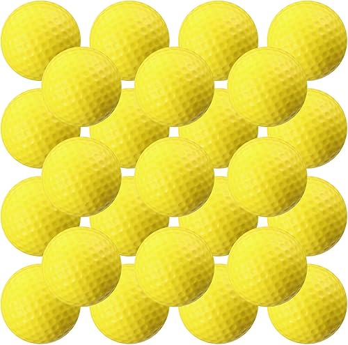 Junkin 24 pelotas de espuma para práctica de golf, sensación realista y entrenamiento de vuelo, pelotas de golf elásticas de espuma suave para