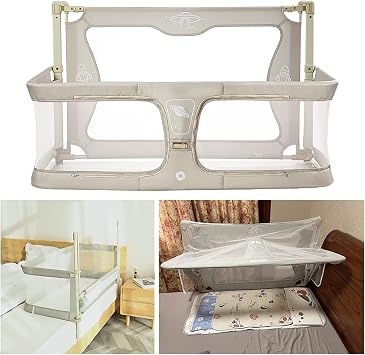3 in 1 Baby bassinets bedside sleeper, Baby Bedside Sleeper, for cosleeper for baby in bed,Portable Crib,breathable and visible mesh window,soft washable liner cover,sleeper bassinet attach to bed  C