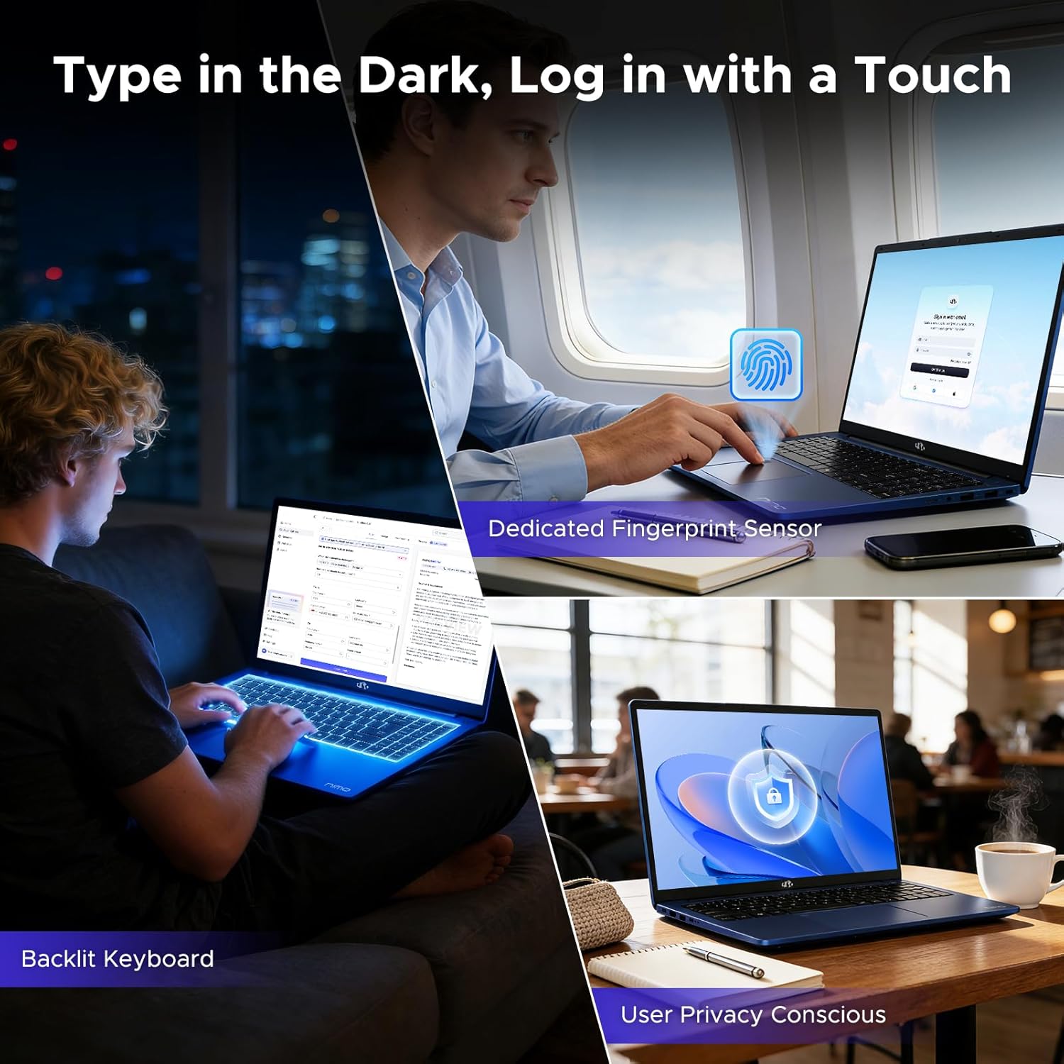 NIMO 15.6" Laptop, AMD Ryzen 7 8745HS(4.9GHz), 16GB RAM 512GB SSD, Radeon 780M, 15.5H All-Day Battery, WiFi 6E USB4, for Creators & Professionals Work/Gaming, 2-Year Warranty 100W Type-C - Image 7