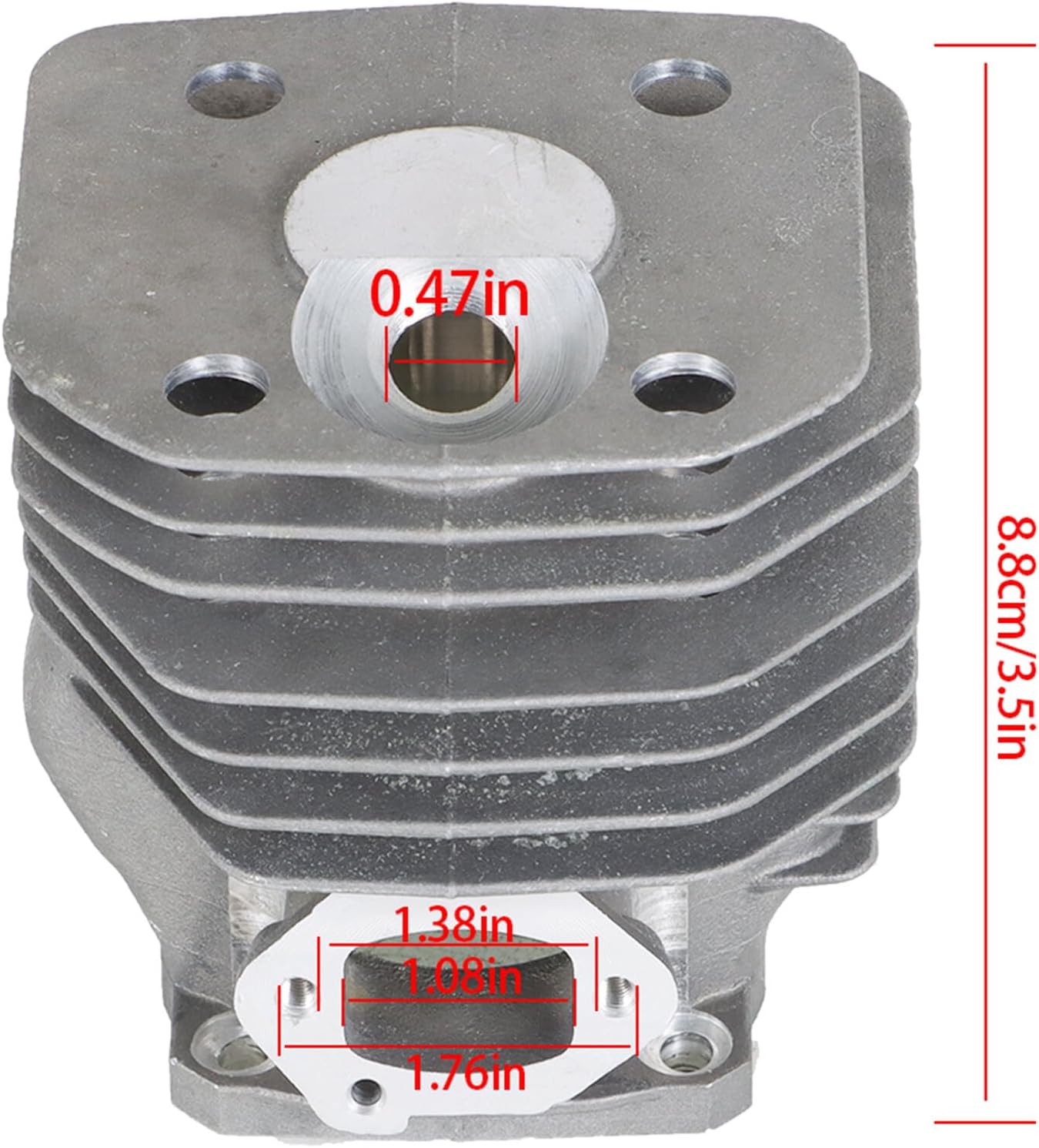 48mm 262 Cylinder Piston Kit Replacement for 261 262XP 262XPH Chainsaw 503541172 503907971 503541171 with Oil Seal Needle Bearing Fuel Filter