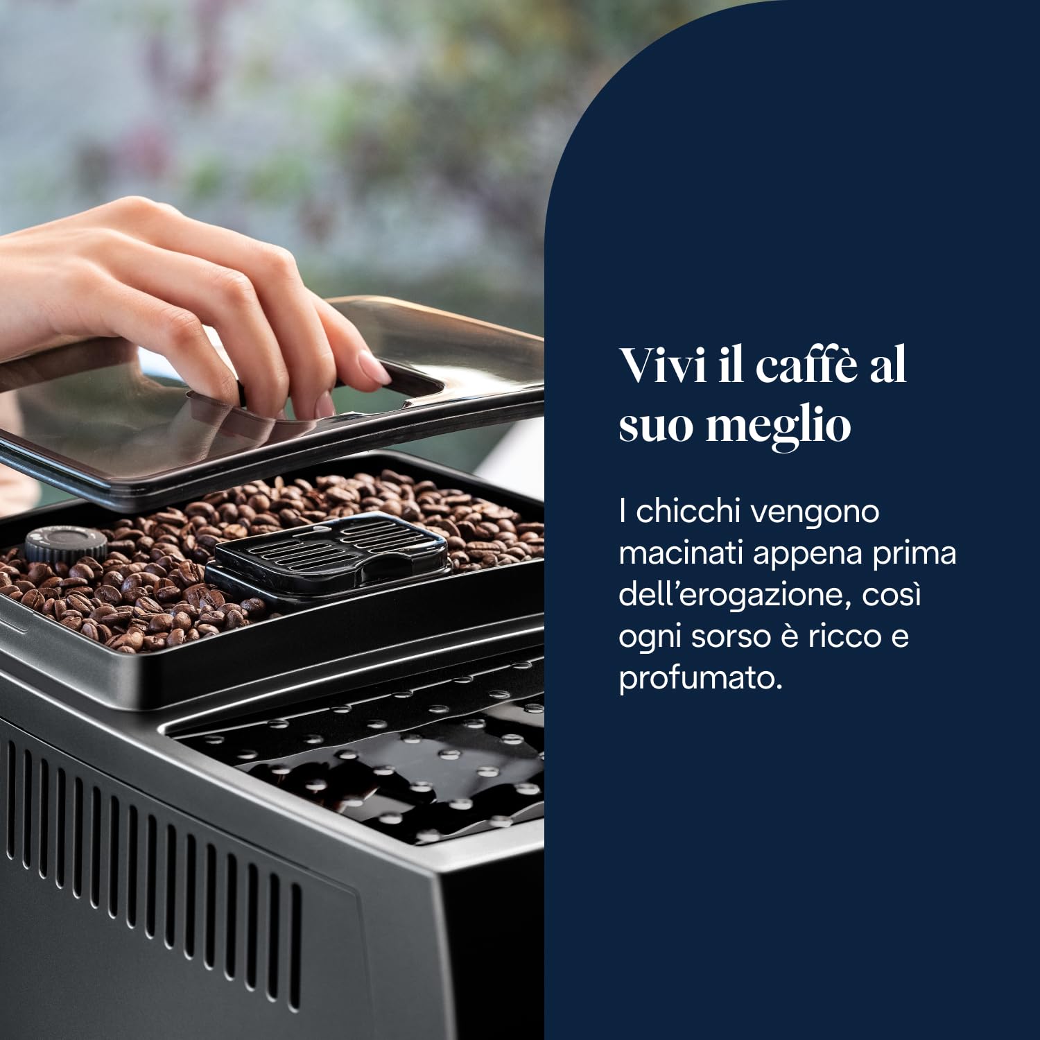 De'Longhi Perfetto Magnifica S ECAM11.112.B, Macchina da Caffè Automatica per Espresso e Cappuccino, Caffè in Chicchi o in Polvere, con Tasti a Selezione Diretta, Spegnimento Automatico, Nero