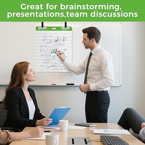 Miniatura 6 de Almohadillas adhesivas de caballete de 13 x 17 pulgadas, paquete de 3 hojas de papel de anclaje para profesores, papel autoadhesivo con parte