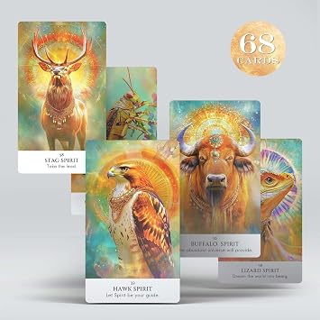 Animal Spirit Oracle Cards, 68 Mystical Animal Totems Oracle Deck