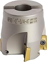 Vista 2 de Molino de cara indexable de 90° de 2" (Shell), para fresado de hombro cuadrado, diámetro del orificio del eje de 3/4", 4 flautas, con 4 piezas