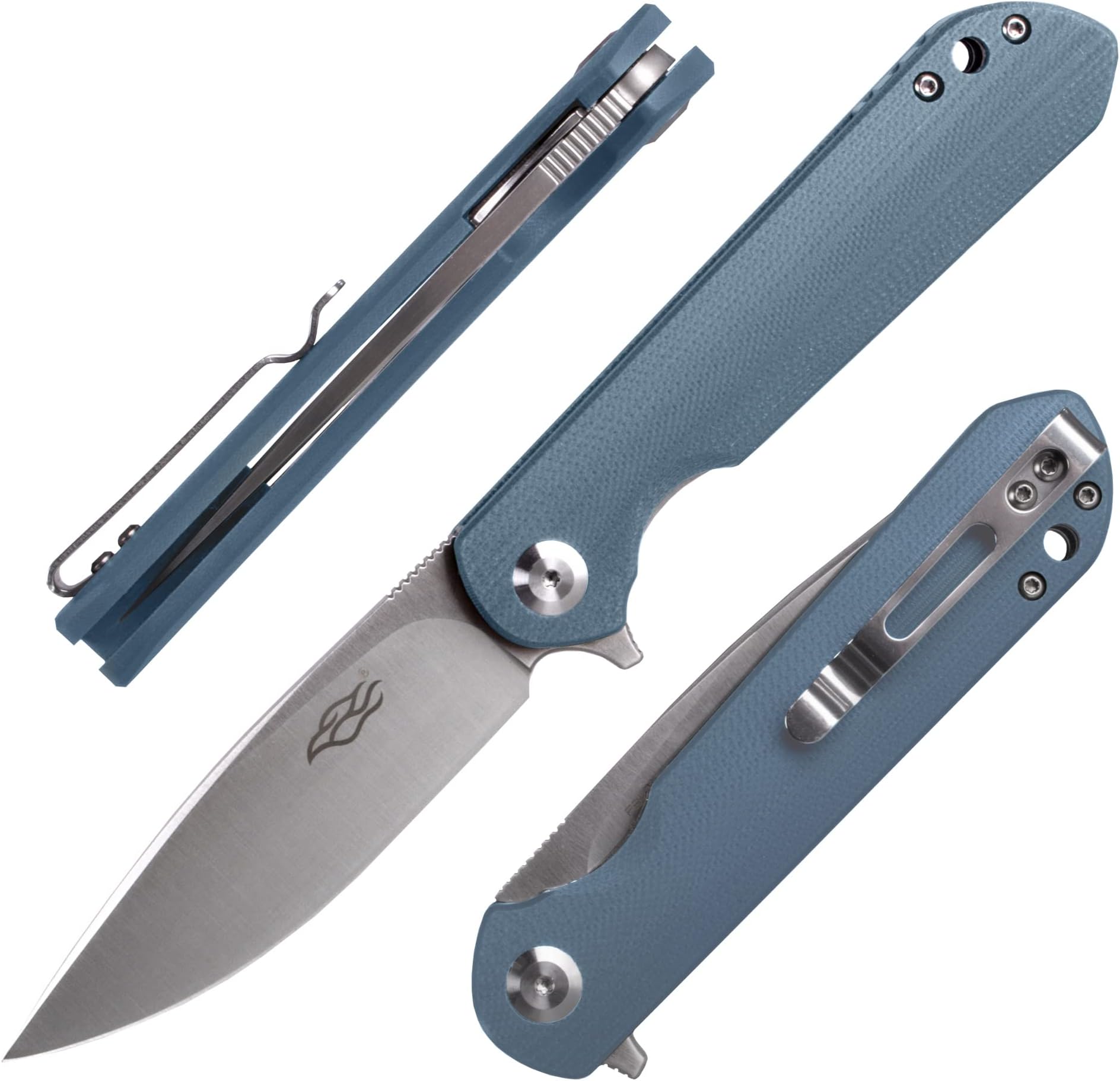 Firebird FH41 Pocket Folding Knife D2 Steel Blade G10 Handle Hunting Outdoor EDC Tool (Grey)
