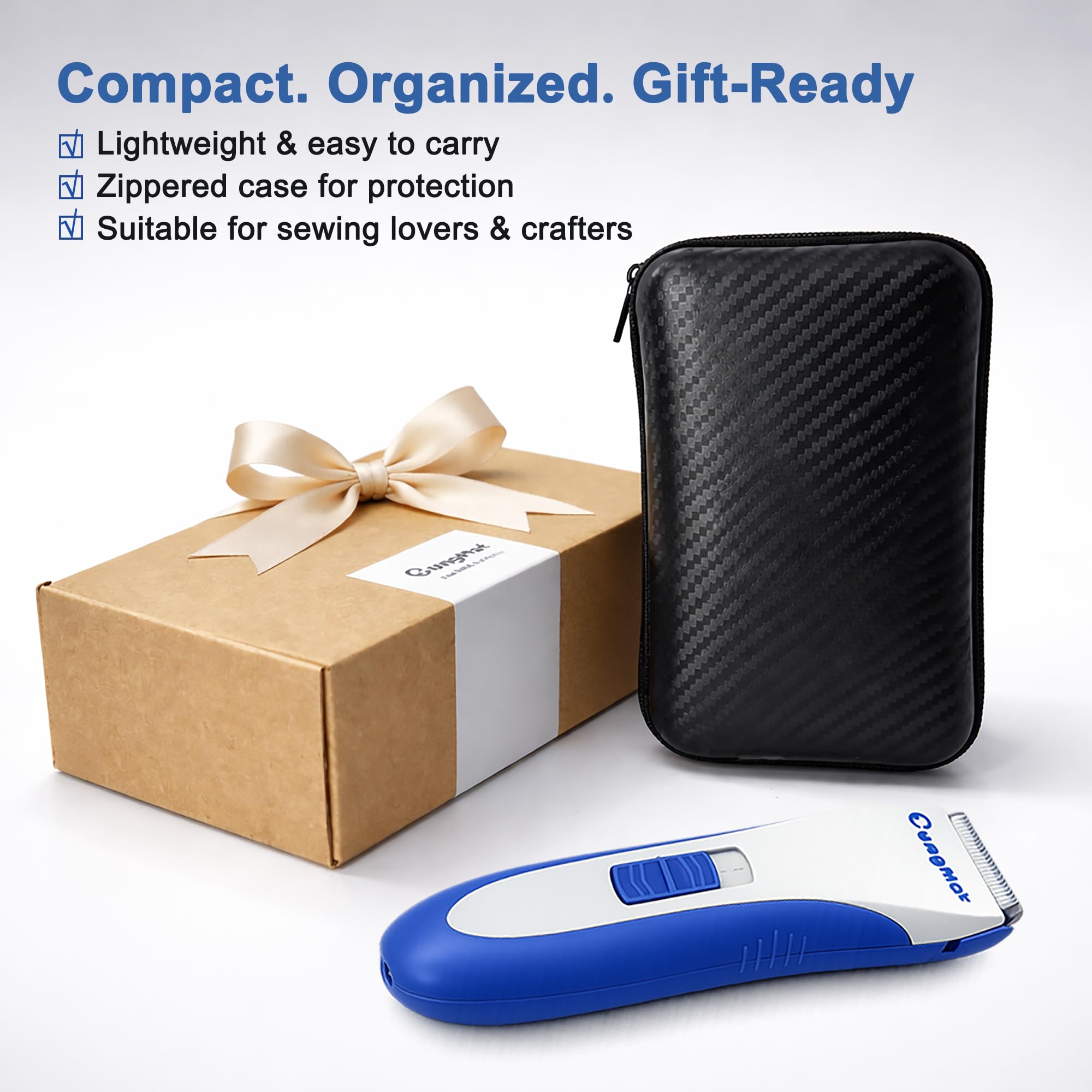 Kit eléctrico de desgarrador de costuras profesional con estuche de almacenamiento, removedor de puntadas recargable para bordado y acolchado, máquina desgarradora de costuras inalámbrica USB