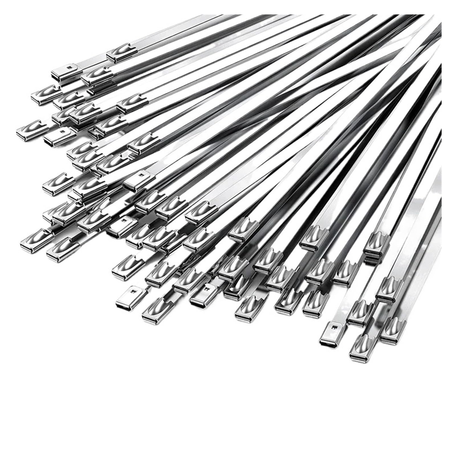 Jfnklfg 4.6X150mm Metal Cable Ties 20/100Pcs Stainless Steel Cable Ties Metal Zip Tie Straps For Exhaust Wrap Multi-Purpose Heavy Duty Self-Locking Fastening Rings(,40Pcs)