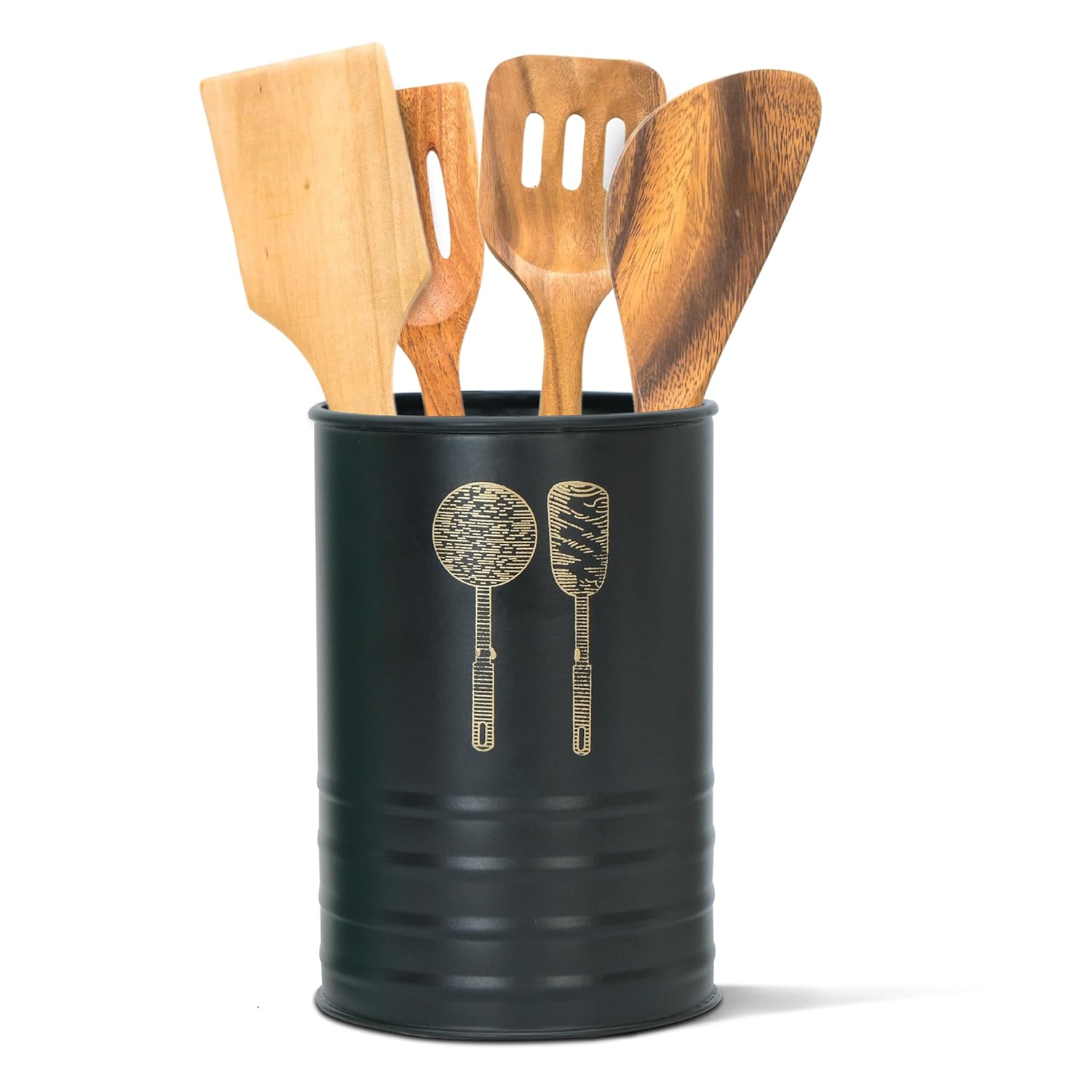 HOUSHIP Spatula Organizer for Kitchen & Cutlery Holder for Kitchen Countertop – Spoon Stand Also Used as Ladle Holder (Black) HOUSHIP Spatula Organizer for Kitchen & Cutlery Holder for Kitchen Countertop – Spoon Stand Also Used as Ladle Holder (Black)