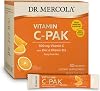Dr. Mercola Vitamina C-PAK, Sabor Naranja, 30 Sobres (30 Porciones) | Apoyo Inmunológico Diario, Contiene Vitamina C, Vitamina D3 y Zinc, Polvo Antioxidante de Acción Rápida, Mezcla Efervescente 1