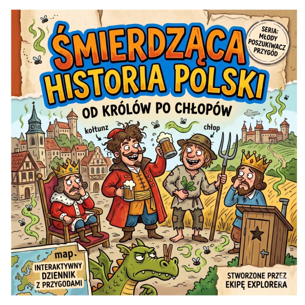 Śmierdząca Historia Polski: Od Królów po Chłopów. Interaktywny Dziennik Przygód dla Dzieci: Edukacyjna Książka z Mapą i Zadaniami. Zabawny Przewodnik ... Przygód (Seria: Młody Poszukiwacz Przygód)