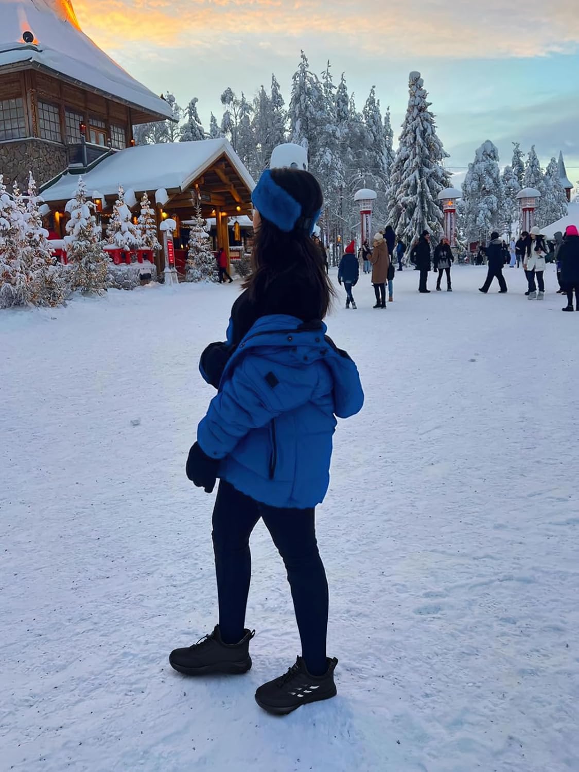 SHIBEVER Winter Snow Boots for Women: Warm Fur Lined Ankle Booties Comfortable Slip on Waterproof Outdoor Short Shoes