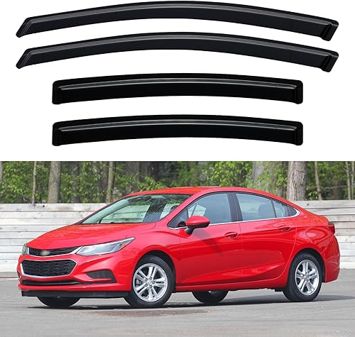 Miniatura 482 de Visores protectores de lluvia para ventana, deflectores de viento de canal exterior