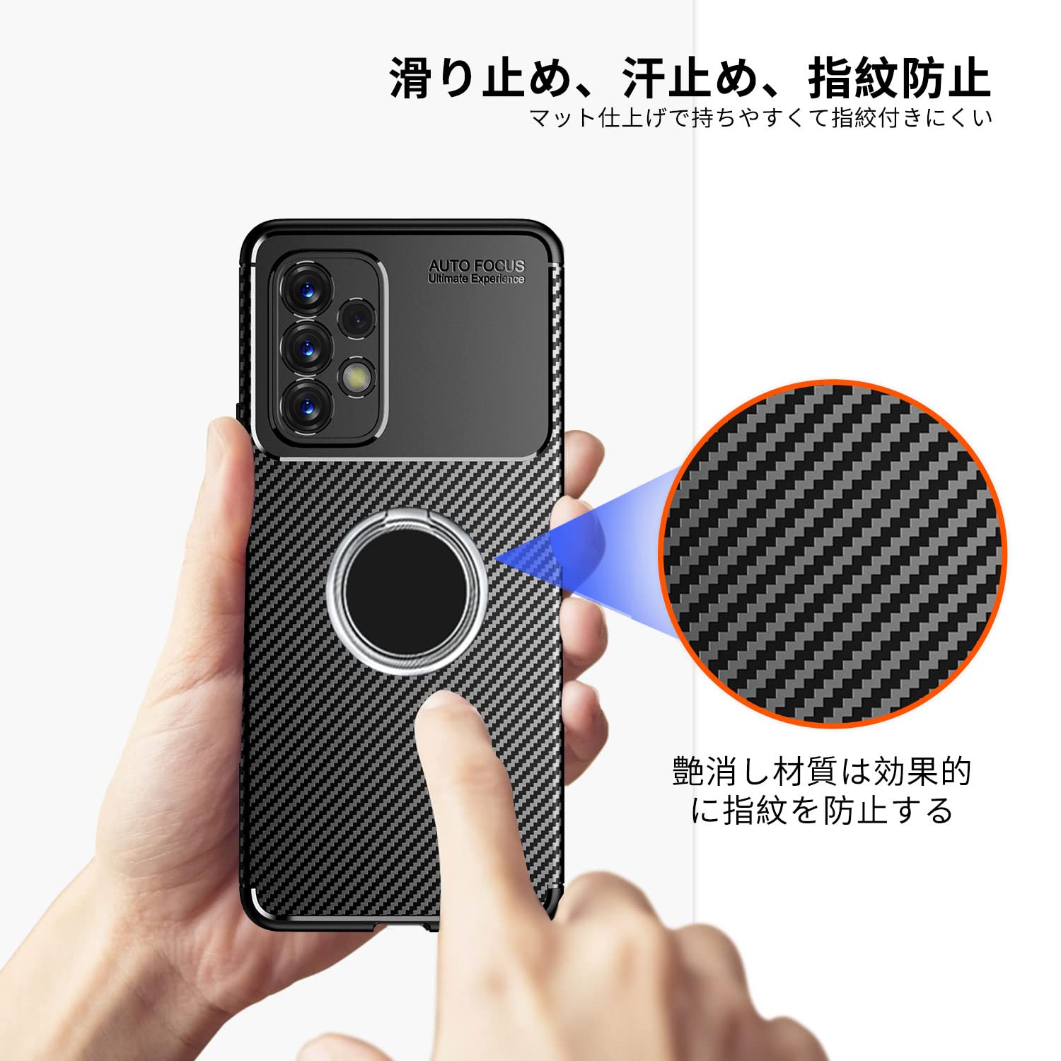 Amazon.co.jp: Galaxy A53 5G ケース リング付き TPU 耐衝撃