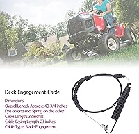 Vista 3 de 946-05124A - Cable de compromiso de hoja de cubierta para Troy-Bilt Huskee MTD Craftsman Murray Yard Machines Yard-Man Riding Lawn Mowers Reemplaza