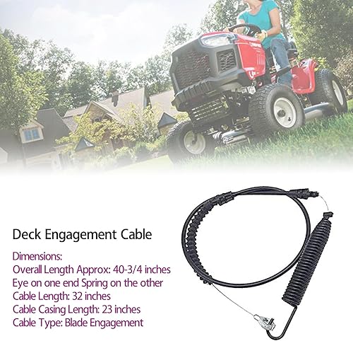 Miniatura 3 de 946-05124A - Cable de compromiso de hoja de cubierta para Troy-Bilt Huskee MTD Craftsman Murray Yard Machines Yard-Man Riding Lawn Mowers Reemplaza