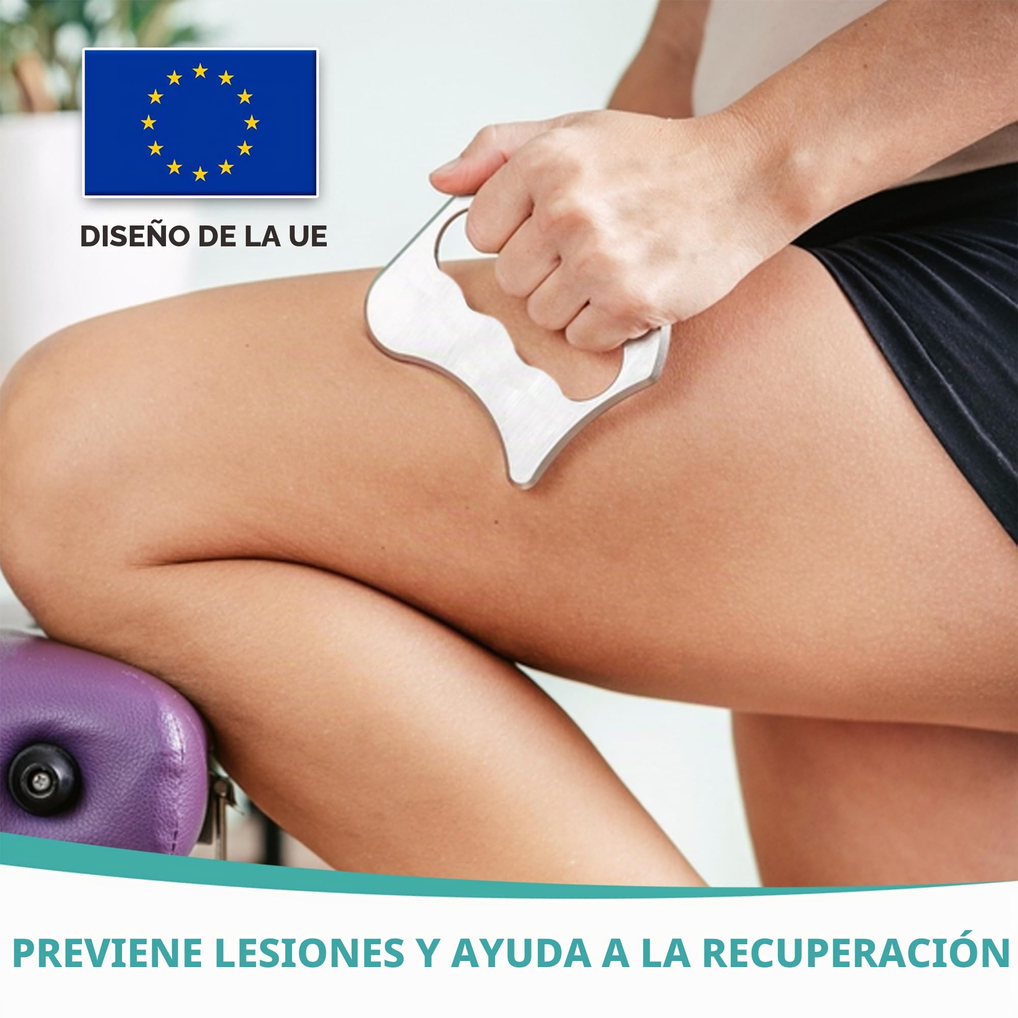Cozlow - Juego de raspadores musculares 3 en 1 de acero inoxidable - Herramientas de masaje corporal para terapia IASTM - Masajeador Gua Sha de tejido profundo