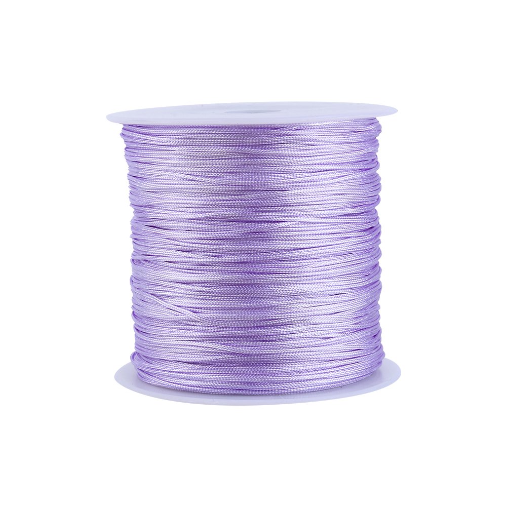 100M x 0.8mm Nylon Chinese Knot Cord Rattail Macrame Shamballa Thread String (Light )