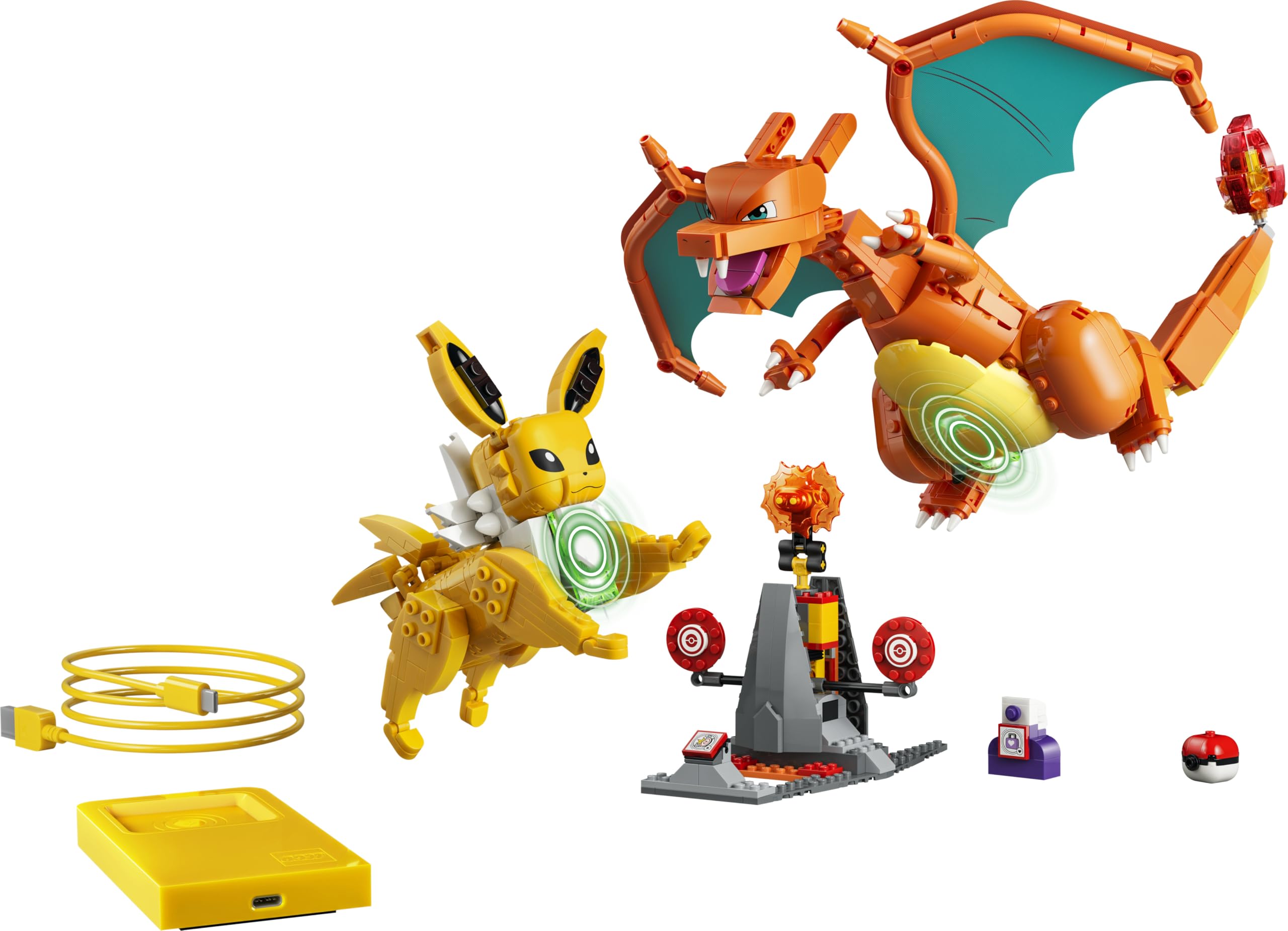 LEGO Pokémon SMART Play: Ultimativer Showdown zwischen Glurak und Blitza - All-in-1 Set mit 2 SMART Bricks, 4 Tags, 2 Figuren & Ladegerät - Geschenk für Kinder ab 8 Jahren - 72167
