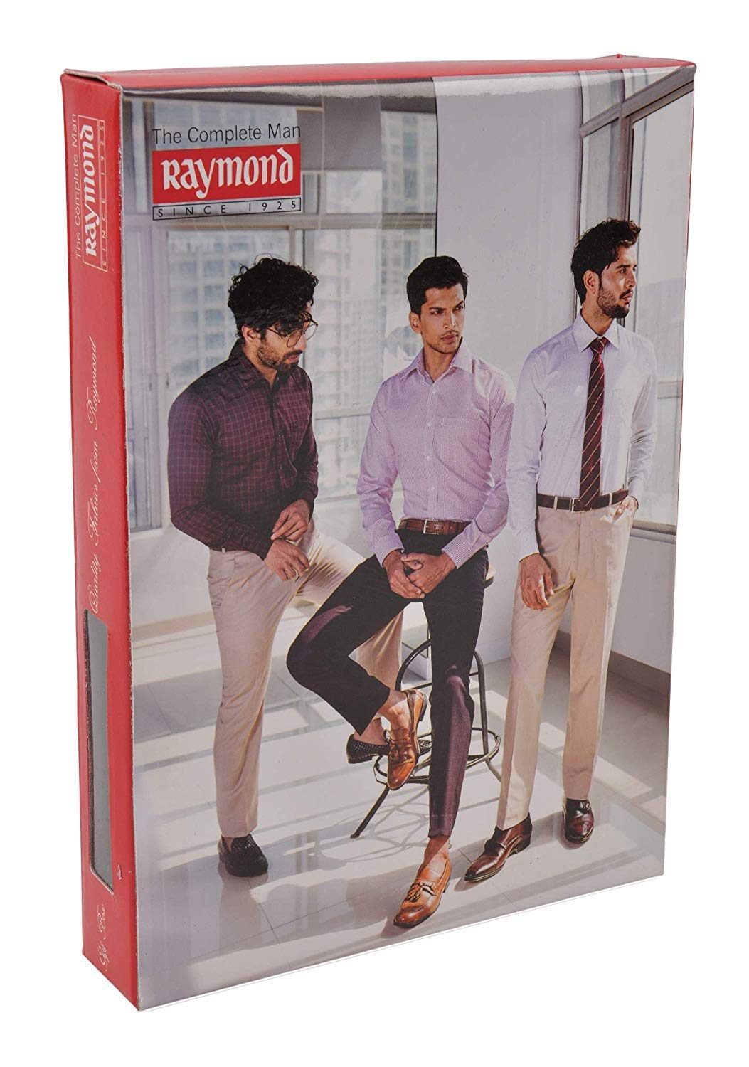 Raymond Trouser Black and CottonHub Shirt White Fabric set 3