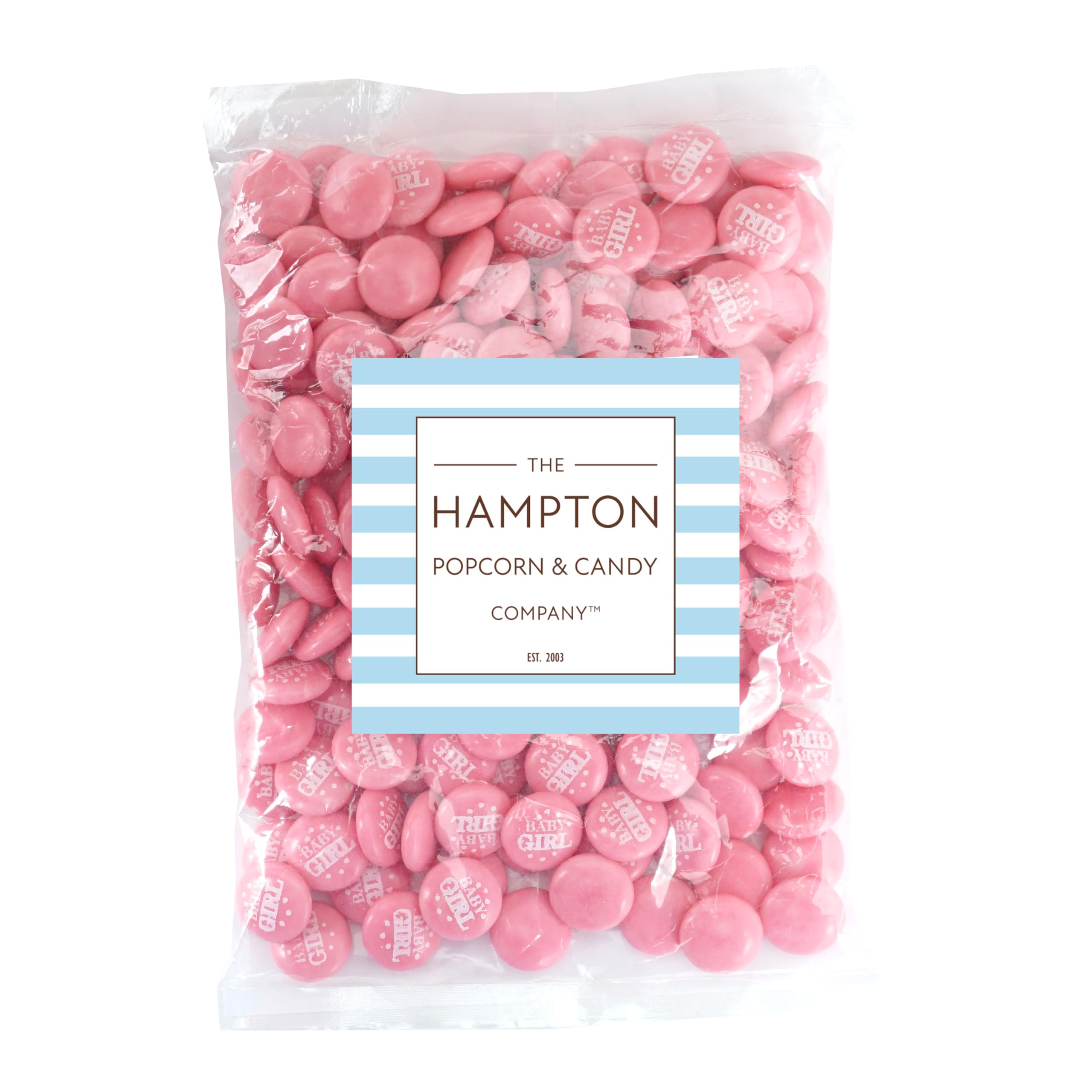 Baby Girl Pink Candy Gum Buttons, 2 Pound Bag (Approx. 180 Pieces