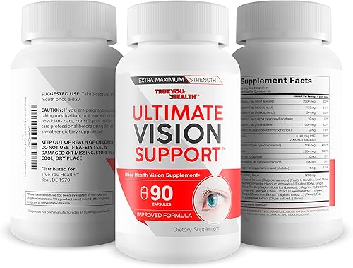 Miniatura 4 de Ultimate Vision Support - Nuestro mejor suplemento de fórmula mejorada para la vista, suplementos de vitamina A de luteína y zeaxantina, suplemento