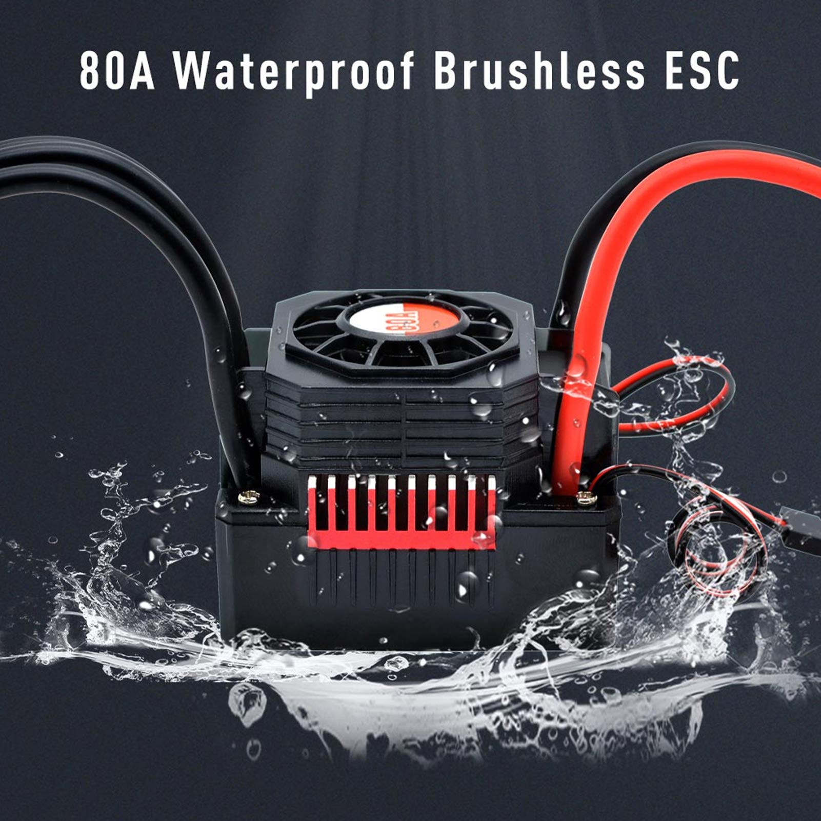 SURPASS‑HOBBY 80A Waterproof Brushless ESC with XT60 Plug, High