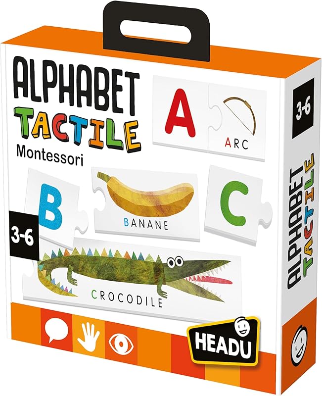 Headu - Alphabet Tactile Montessori - Un Jeu Unique Et Original pour Apprendre À Lire Dès Trois Ans ! | Jeu Educatif 2 3 4 5 6 Ans, Jeu Educatif Montessori, Cadeau Enfants, Cadeau Fille
