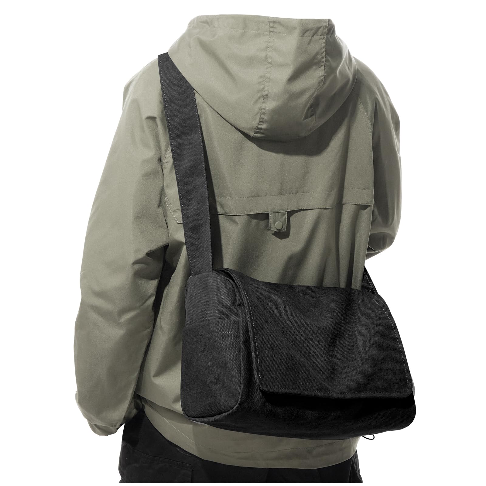 Messenger Bag for Men Crossbody Bag Aesthetic Water Resistant Unisex Classic Canvas Shoulder Bag