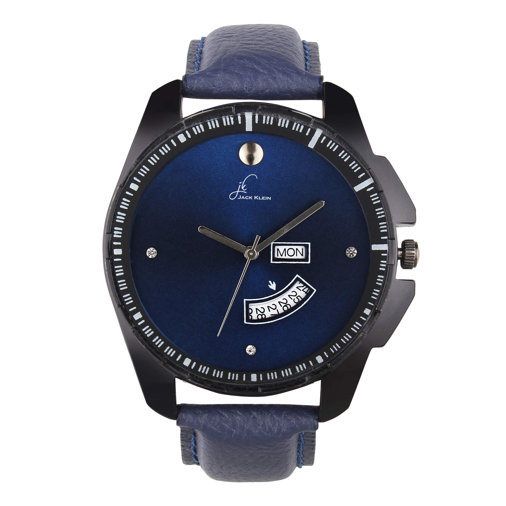 Jack Klein Elegant Blue Dial & Black Strap with Day and Date Working Multi Function Watch (B07MX28181) Amazon Price History, Amazon Price Tracker