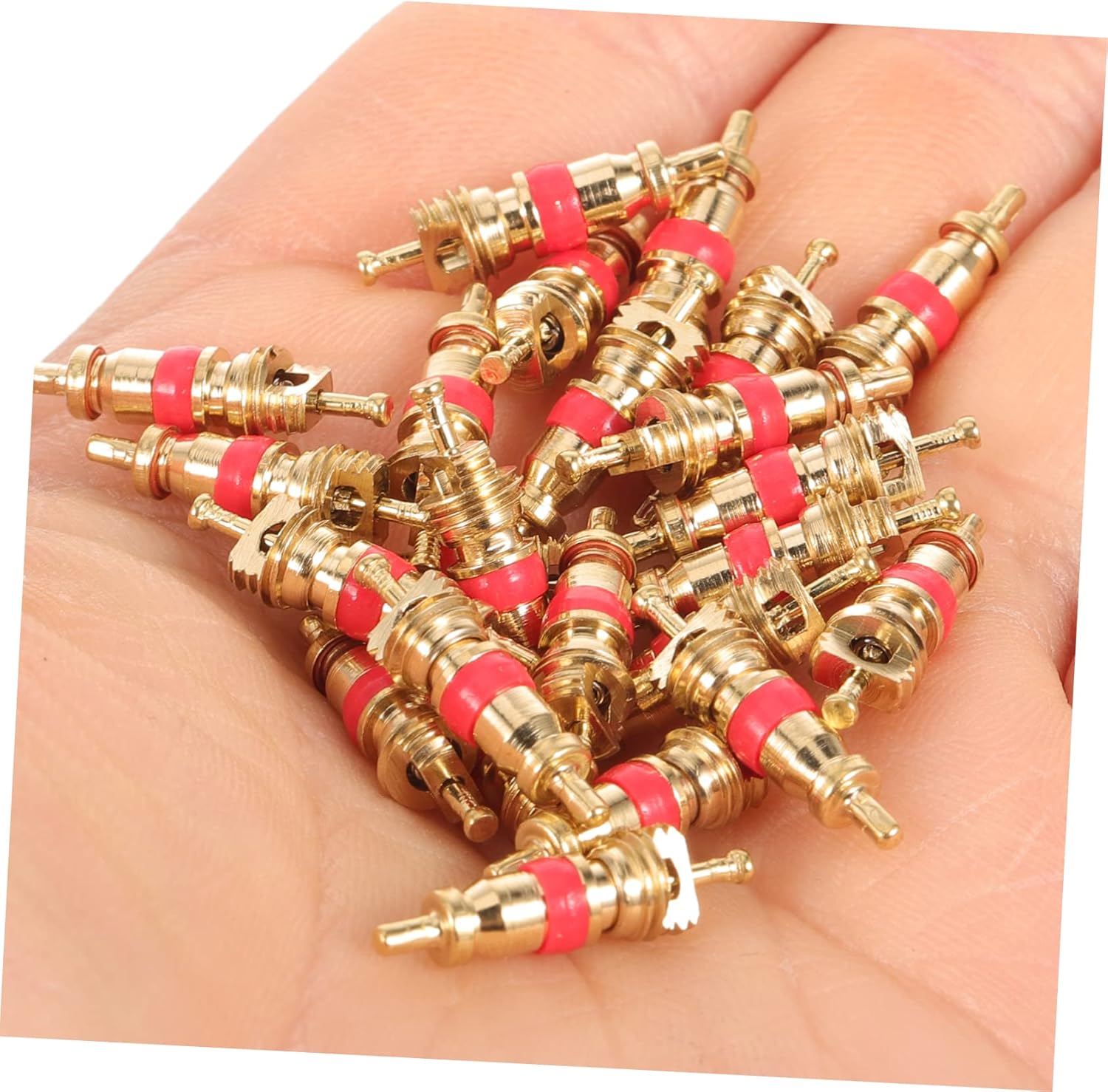 INOOMP 100 Pcs Valve Automotive Accessories Red Car Accessories Universal Car Accessories Compact Valves Stem