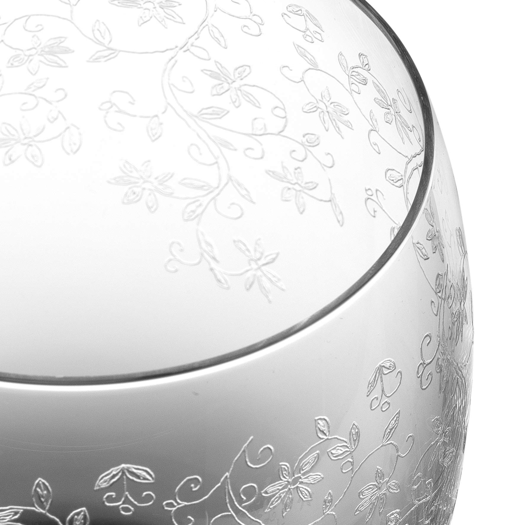 Leonardo Chateau Trink-Glas, Glas-Becher mit floralem Muster, spülmaschinenfeste Wasser-Gläser, 6er Set, 400 ml, 061595