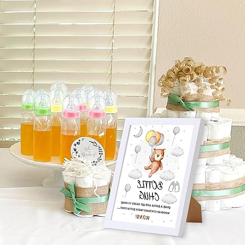 Miniatura 6 de Kit de 12 biberones para baby shower, juego de bebida, juego de beber, beber, chugging, juego de baby shower, juego de baby shower, juego de letrero