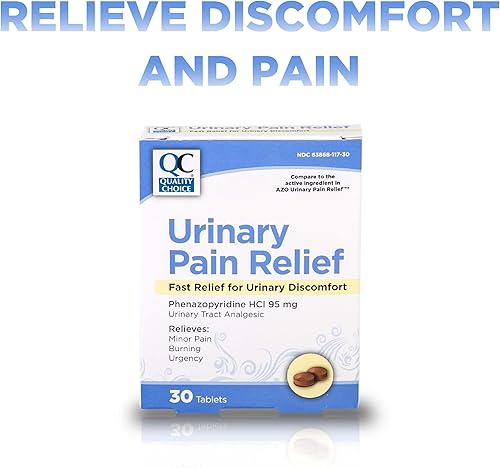 Miniatura 4 de Quality Choice Tabletas estándar para aliviar el dolor urinario, 30 unidades cada una en comparación con AZO (paquete de 1)