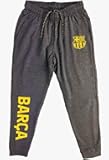 Boys' Barcelona Sweatpants (Reflective Printed Club Logo), Licensed Barcelona Youth Jogger Charcoal Heather