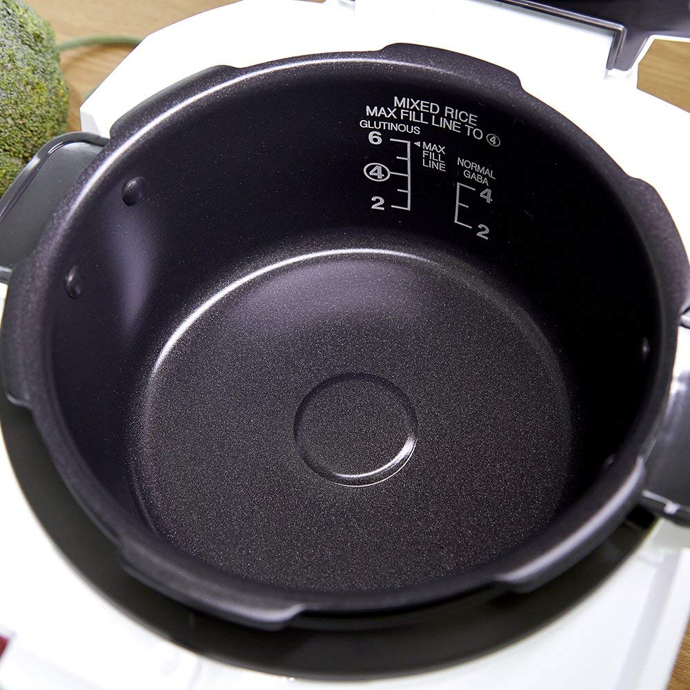 CUCKOO CRP-FA0610FR | 6-Cup (Uncooked) Pressure Rice Cooker | 11 Menu Options: Quinoa, Brown Rice & More, Voice Guide, Made in Korea | White/Red