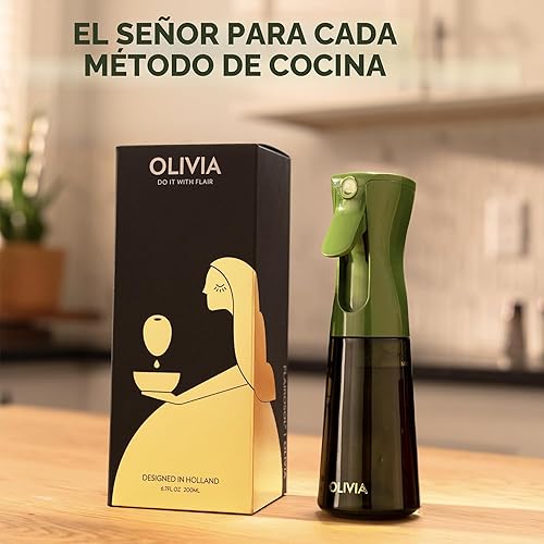 Miniatura 2 de FLAIROSOL OLIVIA Vaporizador de aceite de oliva para cocinar, vaporizador de aceite de oliva de vidrio de 200ml, vaporización continua de cocina con