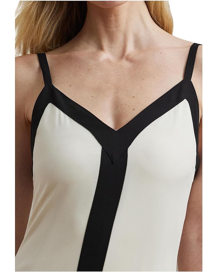 Lauren Ralph Lauren Color Blocked Georgette Sleeveless Dress - #3 of 4