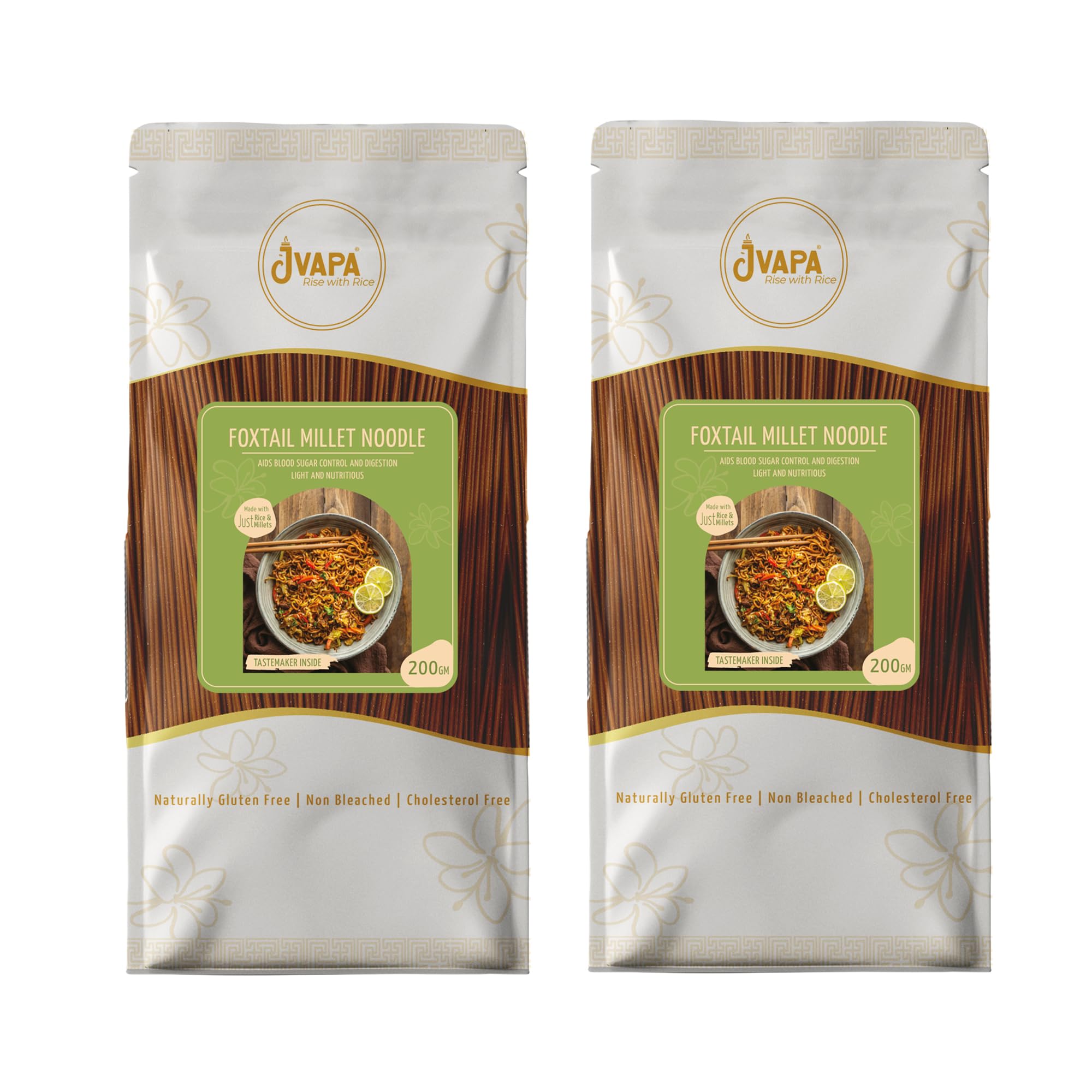 Jvapa Foxtail Millet Noodle 200g x 2 | Made with Just Millet and Rice | Naturally Gluten Free | Masala Inside-image-35