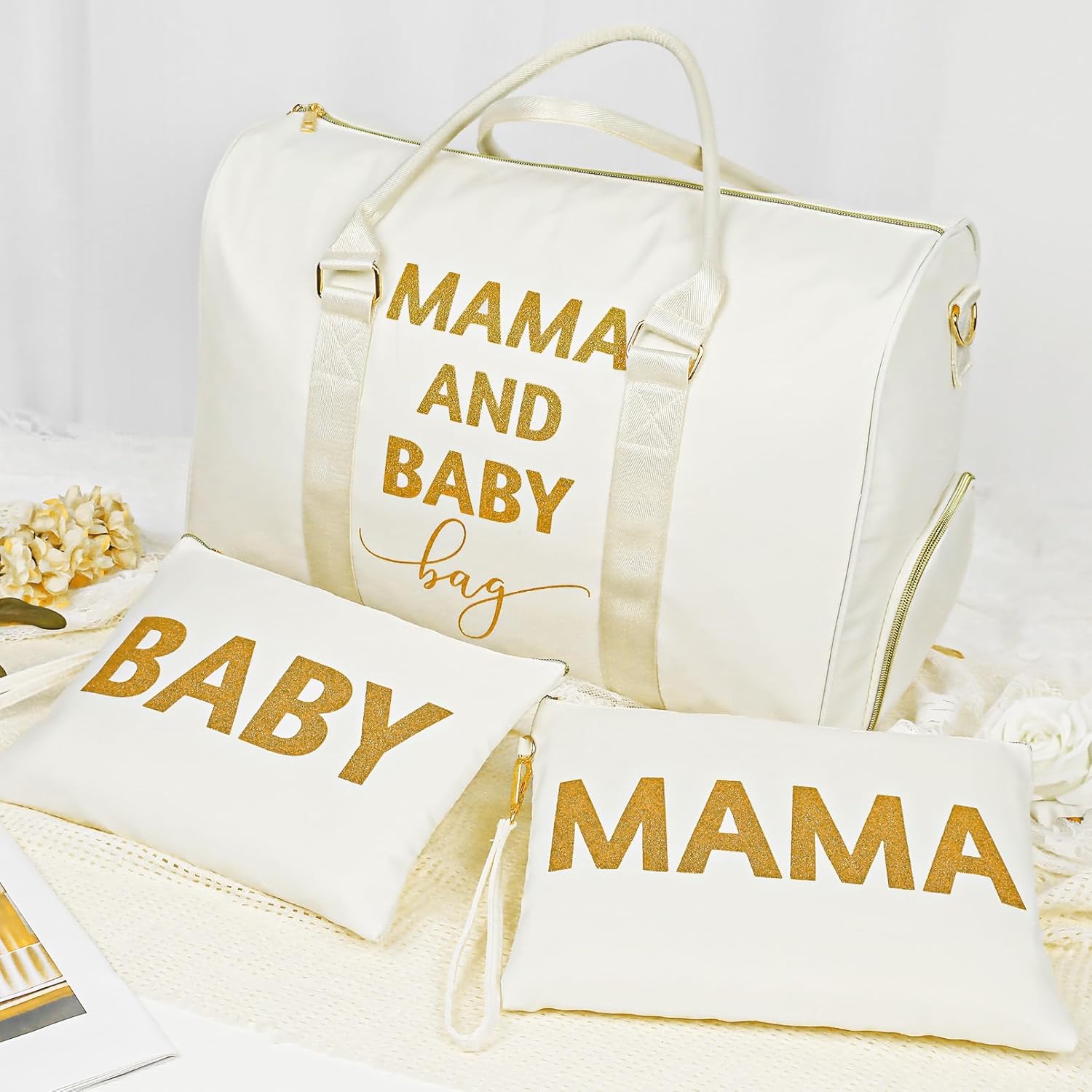 MAMA Hospital Bag for Women Labor and Delivery 45L Large Waterproof Travel Bag Overnight Bag with Shoe Compartment - Image 3