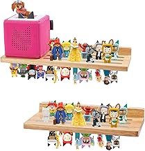 Tonies Magnetic Shelves for 70-75 Characters, Natural Oak, Compatible with Children's Room Charging Station (2 Pack)