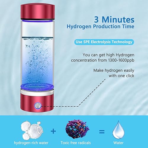 Miniatura 2 de Bntuk Botella de agua de hidrógeno mejorada con tecnología PEM SPE, esenciales para el hogar para 2024 Máquina ionizadora de agua de hidrógeno