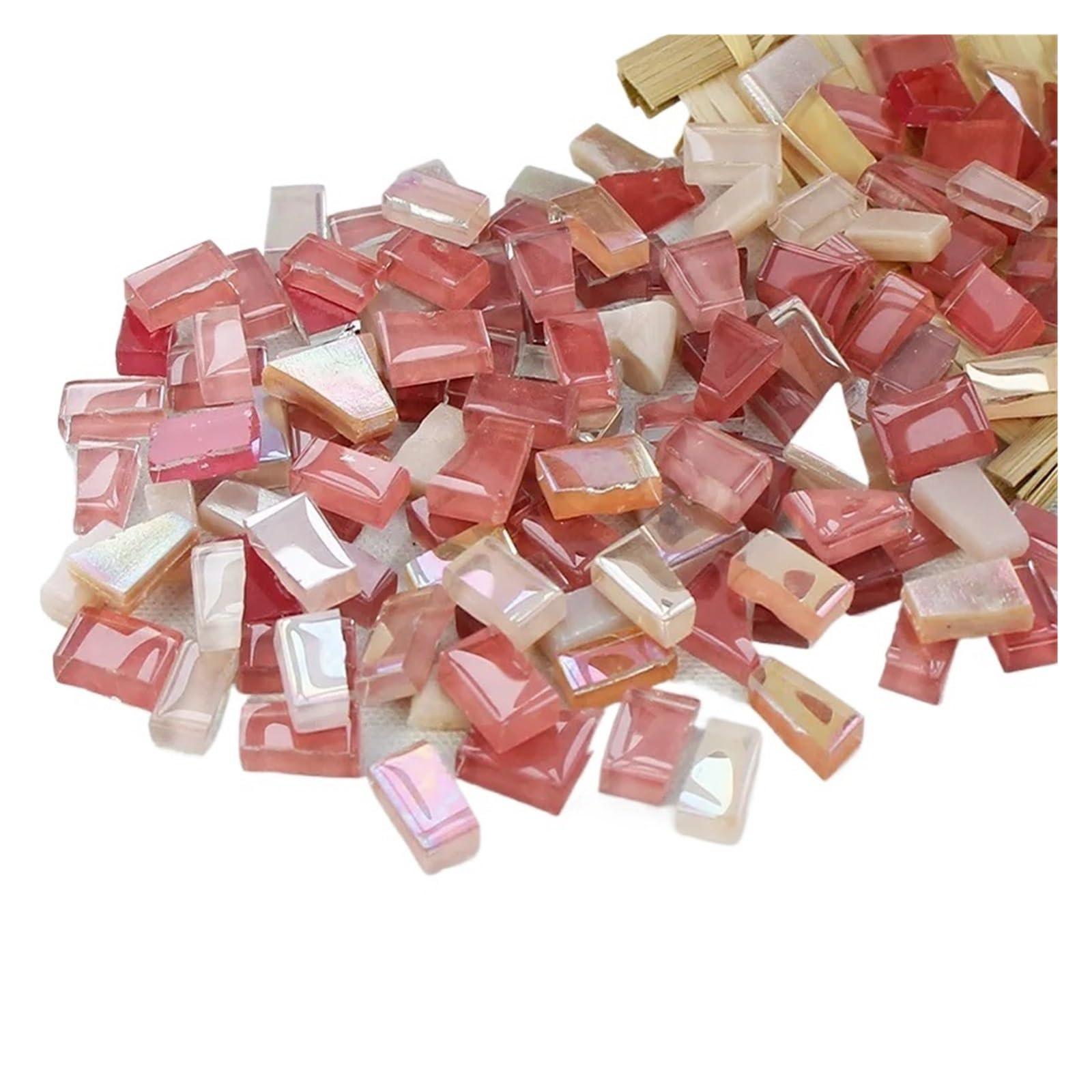 Mtadsbkfp Color3 Mixed Colour Stained Glass Mosaic Tiles, Ceramics Mosaic Tiles, 250G Multicolor For Diy Craft Arts(Color3)